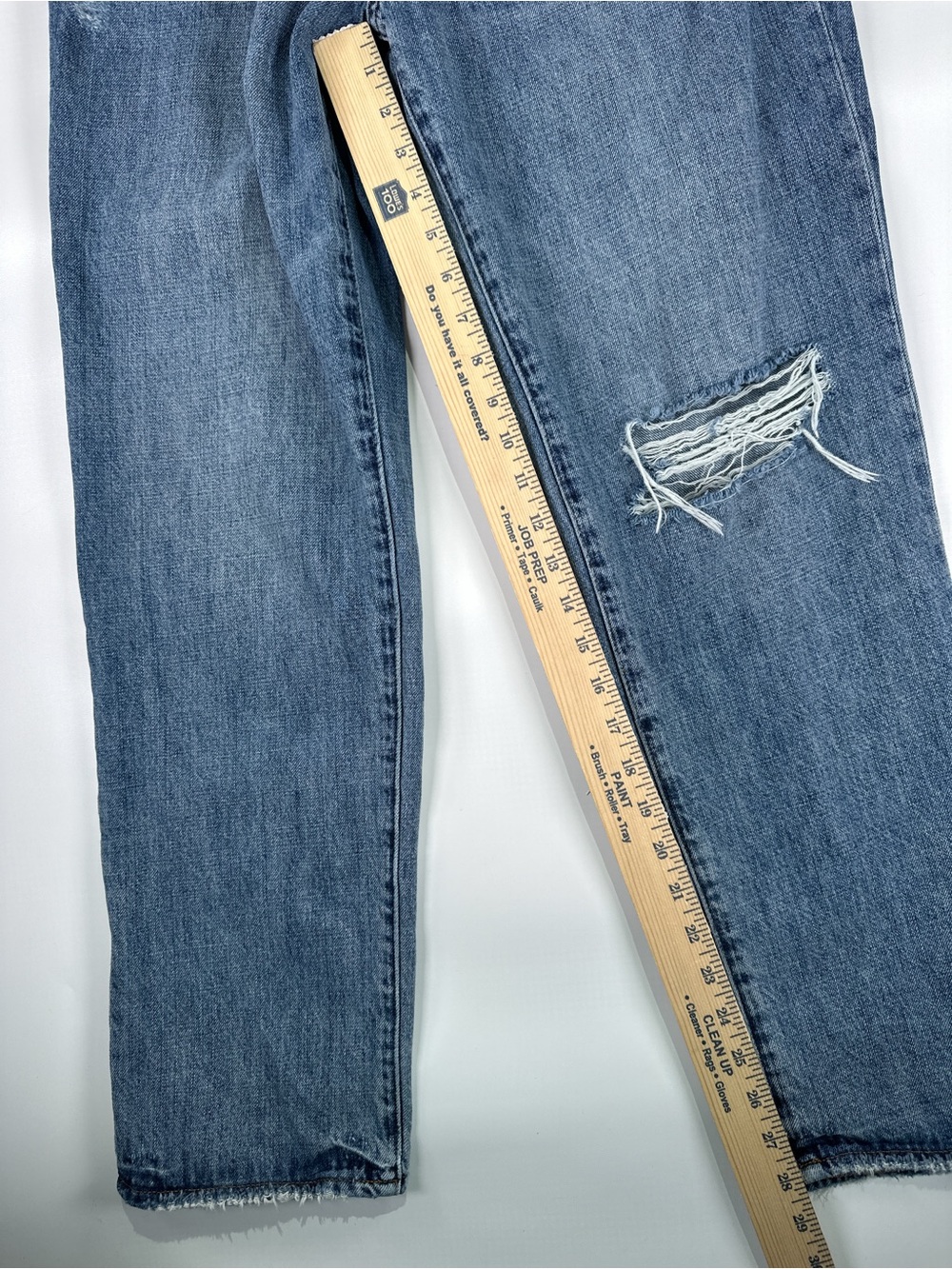 Pistola Presley High Rise Straight Distressed Denim Antidote Blue Size 30 - Picture 11 of 12